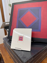 Load image into Gallery viewer, Framed “Amish Quilts” Stamp — Diamond in the Square