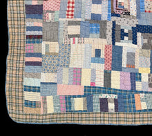 Load image into Gallery viewer, Improvisational Log Cabin/Hit and Miss Quilt