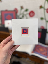 Load image into Gallery viewer, Framed “Amish Quilts” Stamp — Diamond in the Square
