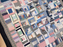 Load image into Gallery viewer, Improvisational Log Cabin/Hit and Miss Quilt
