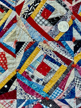 Load image into Gallery viewer, Improvisational Log Cabin Quilt