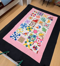 Load image into Gallery viewer, Sampler Summer Quilt with Embroidered Pattern Names