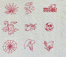 Load image into Gallery viewer, "Good Luck" Red Work Quilt