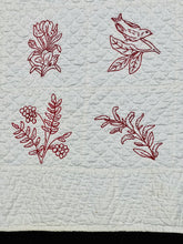 Load image into Gallery viewer, "Good Luck" Red Work Quilt