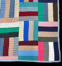 Load image into Gallery viewer, Rail Fence Quilt, Hand Quilted by Hystercine Rankin
