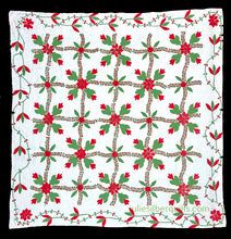 Load image into Gallery viewer, Poinsettia Applique Quilt
