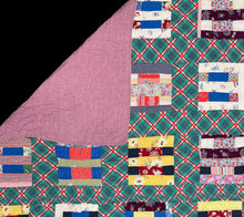 Load image into Gallery viewer, Improvisational Rail Fence (variation) Quilt
