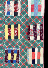 Load image into Gallery viewer, Improvisational Rail Fence (variation) Quilt
