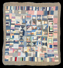 Load image into Gallery viewer, Improvisational Log Cabin/Hit and Miss Quilt
