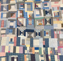 Load image into Gallery viewer, Improvisational Log Cabin/Hit and Miss Quilt
