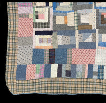 Load image into Gallery viewer, Improvisational Log Cabin/Hit and Miss Quilt
