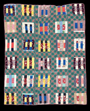 Load image into Gallery viewer, Improvisational Rail Fence (variation) Quilt
