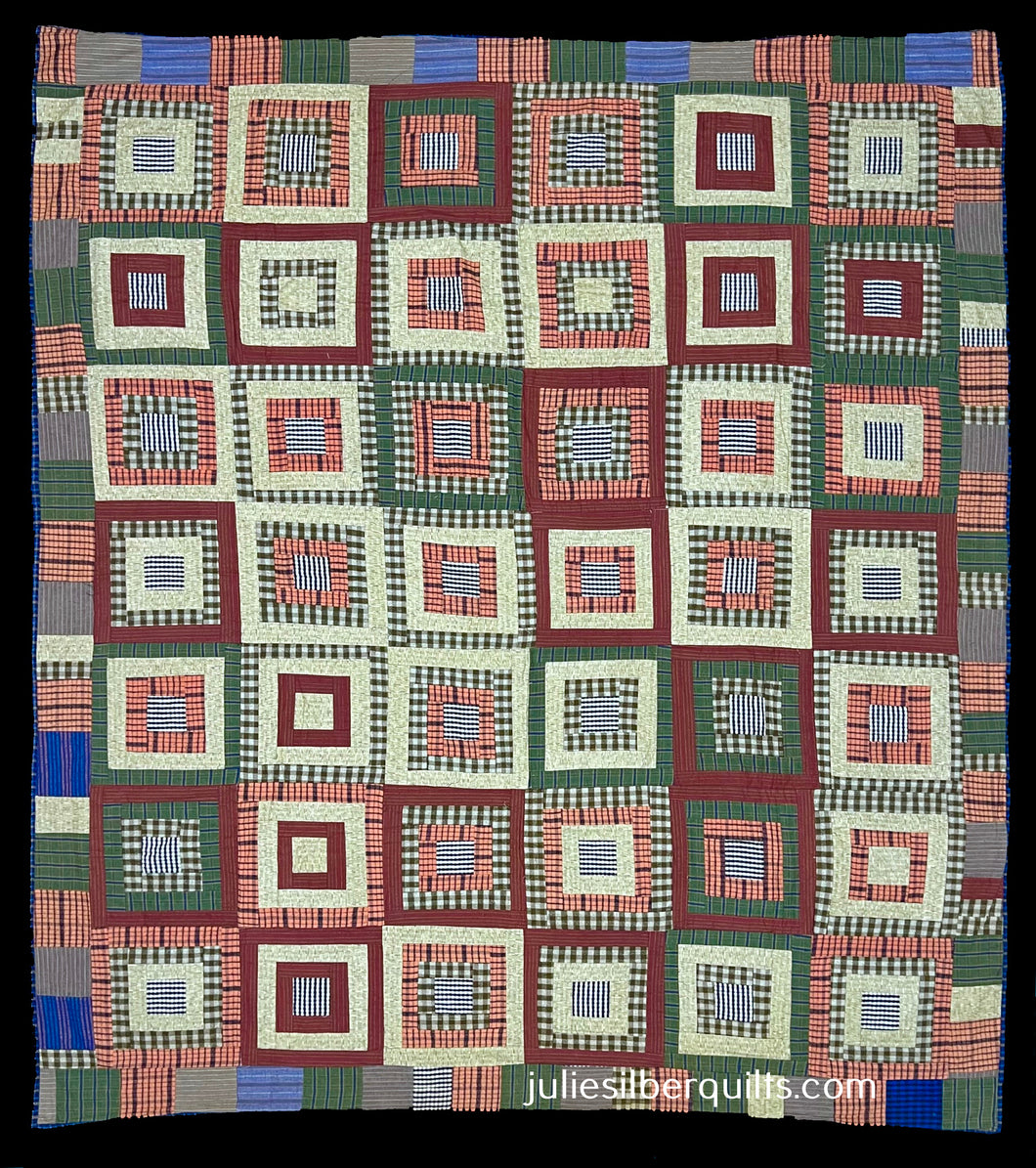 Log Cabin (variation) Quilt