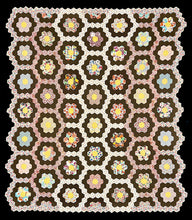Load image into Gallery viewer, Grandmother&#39;s Flower Garden Quilt
