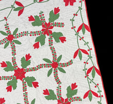 Load image into Gallery viewer, Poinsettia Applique Quilt
