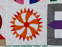 Load image into Gallery viewer, Sampler Summer Quilt with Embroidered Pattern Names
