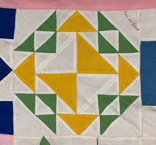 Load image into Gallery viewer, Sampler Summer Quilt with Embroidered Pattern Names
