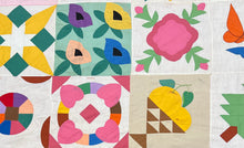 Load image into Gallery viewer, Sampler Summer Quilt with Embroidered Pattern Names
