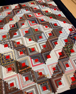 Log Cabin, Barn Raising Quilt Top