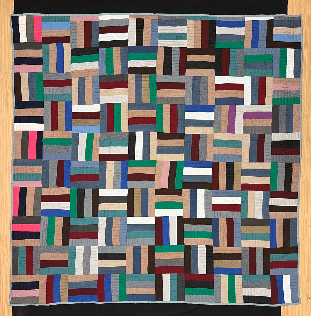 Rail Fence Quilt, Hand Quilted by Hystercine Rankin