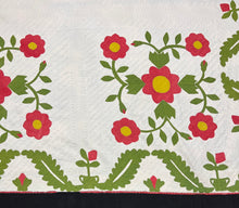 Load image into Gallery viewer, Four Block Floral Appliqué Quilt

