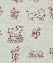 Load image into Gallery viewer, "Good Luck" Red Work Quilt
