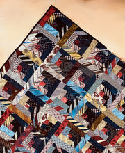 Load image into Gallery viewer, Log Cabin Quilt, Silk Ties
