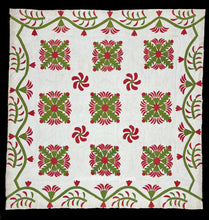 Load image into Gallery viewer, Christmas Cactus Applique Quilt
