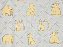 Load image into Gallery viewer, Embroidered Animals Crib Quilt
