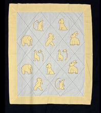 Load image into Gallery viewer, Embroidered Animals Crib Quilt
